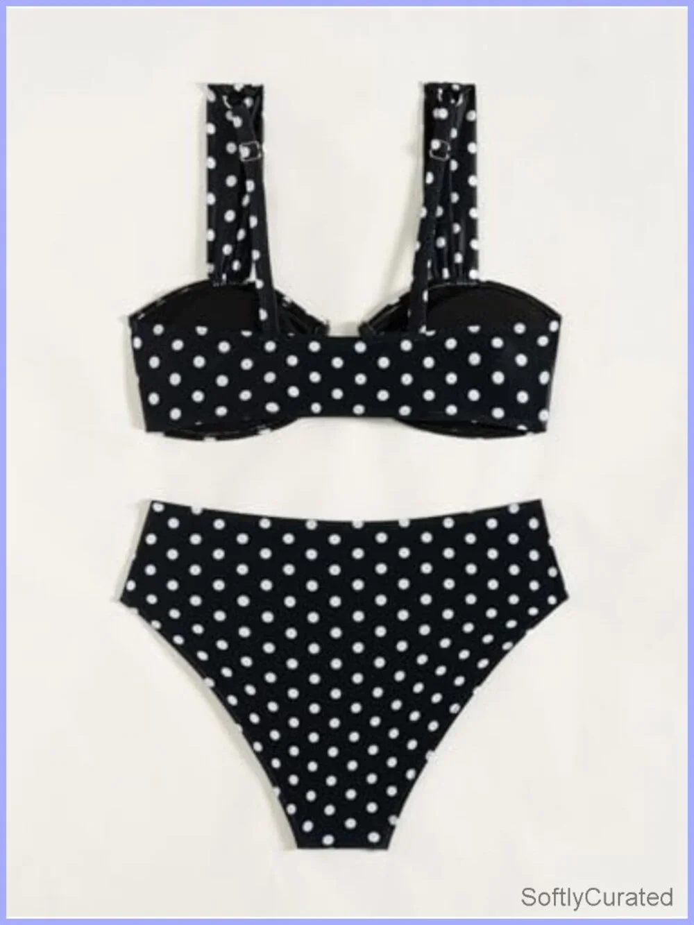 High Waisted Bikini Set with Adjustable Straps and Removable Pads